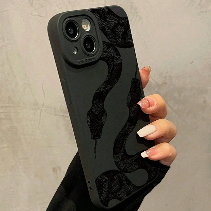 For iPhone 14 Case Snake Pattern TPU Phone Cover - 3