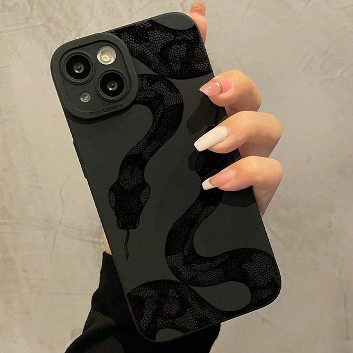 For iPhone 14 Case Snake Pattern TPU Phone Cover - 4