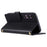 For Sony Xperia 1 VII Case Wallet Rhombus Grid PU Leather Phone Cover with Shoulder Strap / Wrist Strap - Black - 3