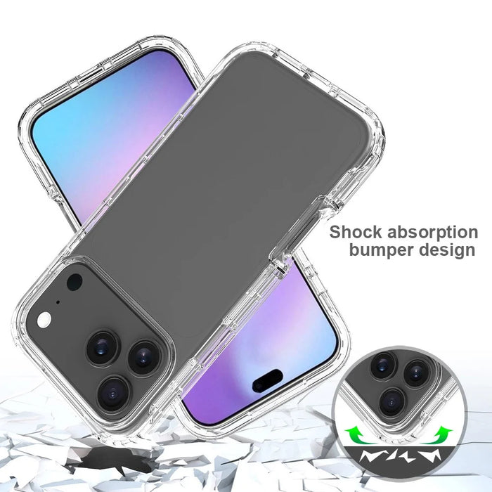 For iPhone 17 Pro Max Case TPU PC 2 in 1 Dropproof Clear Phone Cover - 3