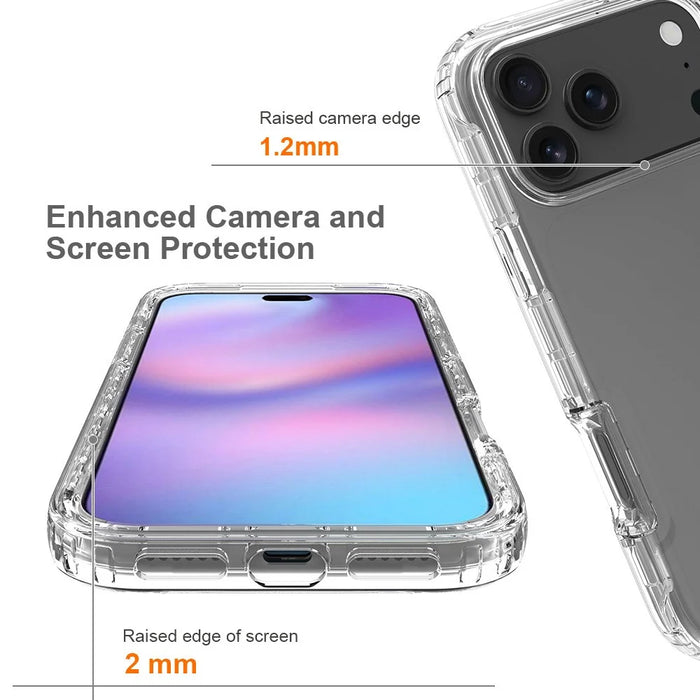 For iPhone 17 Pro Max Case TPU PC 2 in 1 Dropproof Clear Phone Cover - 4