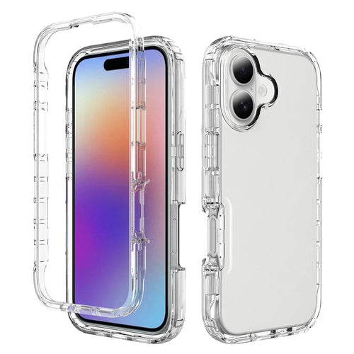 For iPhone 17 Case TPU PC 2 in 1 Dropproof Clear Phone Cover - 1