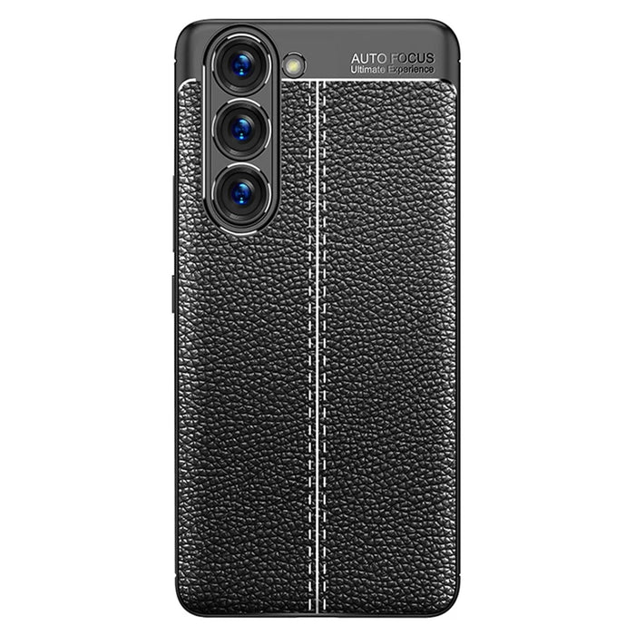 Litchi Texture Anti-drop Protective Case for Samsung Galaxy S23, Fingerprint-proof Cell Phone Cover - Black - 1