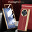 For vivo X Fold5 5G Case PU Leather + PC Electroplated Phone Cover with Front Screen Protector - Red - 5