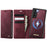 CASEME For Samsung Galaxy S22 5G Case  C49  Magnetic Case RFID Blocking Detachable Wallet Leather Phone Cover - Red - 1