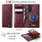 CASEME For Samsung Galaxy S22 5G Case  C49  Magnetic Case RFID Blocking Detachable Wallet Leather Phone Cover - Red - 2