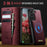 CASEME For Samsung Galaxy S22 5G Case  C49  Magnetic Case RFID Blocking Detachable Wallet Leather Phone Cover - Red - 4
