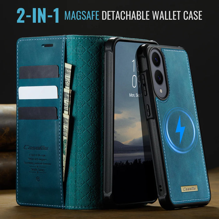CASEME For Samsung Galaxy S25 Edge Case  C49  Magnetic Case RFID Blocking Detachable Wallet Leather Phone Cover - Green - 4