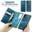 CASEME For Samsung Galaxy S25 Edge Case  C49  Magnetic Case RFID Blocking Detachable Wallet Leather Phone Cover - Green - 6