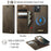 CASEME For iPhone 13 6.1 inch Case  C49  Compatible with MagSafe RFID Blocking Detachable Wallet Leather Phone Cover - Coffee - 2