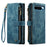 CASEME For Google Pixel 10 Pro XL Phone Cases with Strap  C30 Zipper Multiple Card Holder PU Leather Cover - Blue - 2