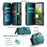 CASEME For Google Pixel 10 Pro / 10 / 9 Pro / 9 Leather Case  C36 Zipper 10 Card Slots Phone Cover with Straps - Green - 2