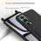 For Realme C65 4G Case Liquid Silicone Card Holder Back Phone Cover with Lanyard - Black - 5