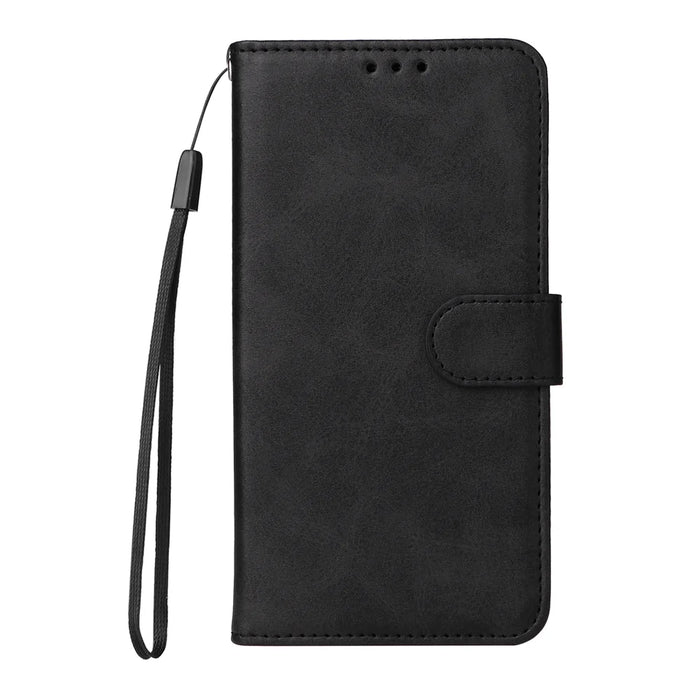 For Samsung Galaxy S25 FE Case Wallet PU Leather Folio Flip Phone Cover - Black - 4