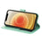 For Samsung Galaxy S25 FE Case Floral Pattern PU Leather Wallet Stand Phone Cover - Green - 6