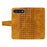 For iPhone Air Leather Case Wallet Stand Grids Imprinted Phone Cover with Strap - Yellow - 3