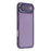 For iPhone Air Case Electroplated Camera Frame TPU Phone Cover - Transparent Purple - 1