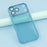 For iPhone 17 Pro Max Case Electroplated Camera Frame TPU Phone Cover - Transparent Blue - 6