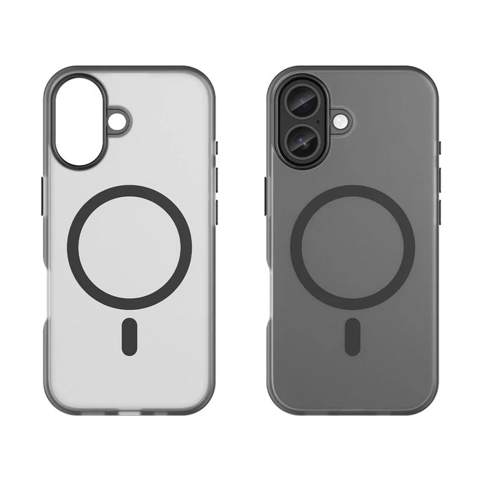 For iPhone 17 Case Compatible with MagSafe TPU + PC Slim Matte Translucent Phone Cover - Black - 2