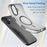 For iPhone 17 Case Compatible with MagSafe TPU + PC Slim Matte Translucent Phone Cover - Black - 4