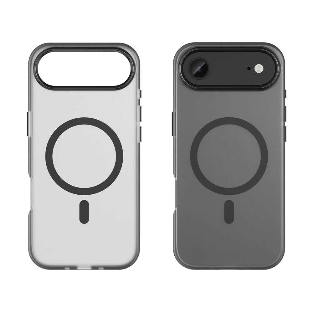 For iPhone Air Case Compatible with MagSafe TPU + PC Slim Matte Translucent Phone Cover - Black - 2