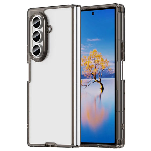For Samsung Galaxy Z Fold7 5G Case TPU + Acrylic Phone Back Cover Anti Yellowing - Black - 1