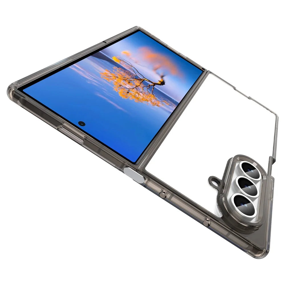 For Samsung Galaxy Z Fold7 5G Case TPU + Acrylic Phone Back Cover Anti Yellowing - Black - 2