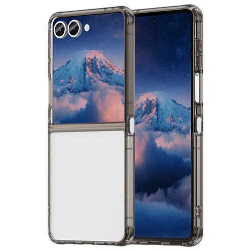 For Samsung Galaxy Z Flip7 5G Case TPU + Acrylic Phone Back Cover Anti Yellowing - Black - 1