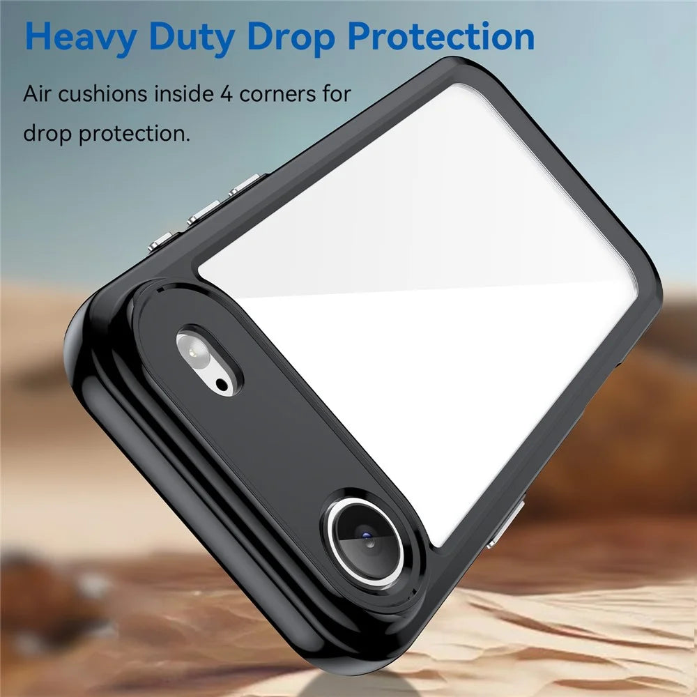 For iPhone Air Case TPU + Acrylic Protective Clear Phone Cover - Black - 3