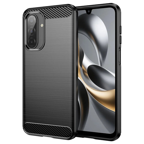 For Samsung Galaxy A17 5G / A17 4G / M17 5G / F17 5G Case Protective Phone Cover Carbon Fiber Texture Brushed - Black - 1