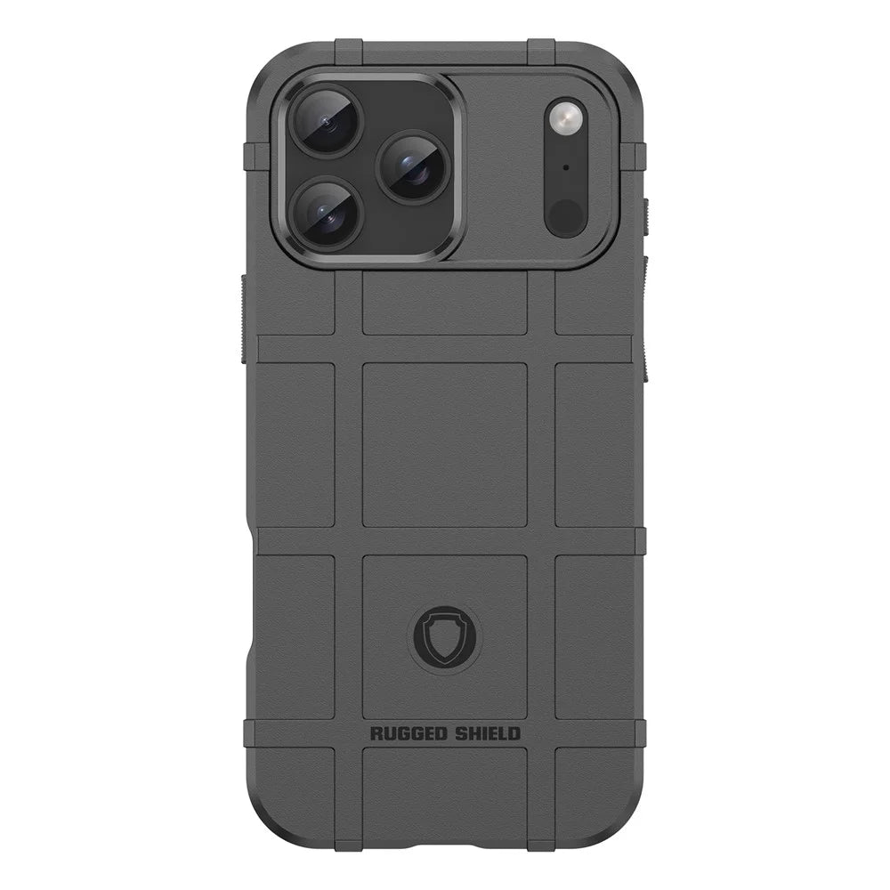 For iPhone 17 Pro Max Case Grid Design Soft TPU Scratch-Proof Phone Cover - Black - 2
