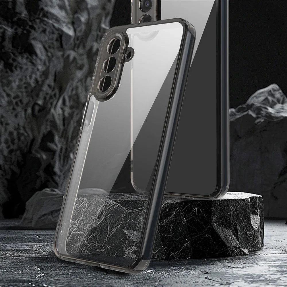 For Samsung Galaxy A17 5G / A17 4G / M17 5G / F17 5G Case TPU + Acrylic Phone Back Cover Anti Yellowing - Black - 3