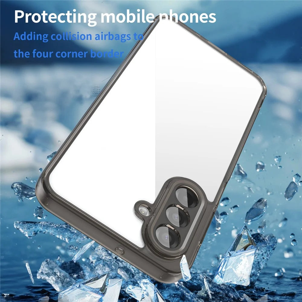 For Samsung Galaxy A17 5G / A17 4G / M17 5G / F17 5G Case TPU + Acrylic Phone Back Cover Anti Yellowing - Black - 6