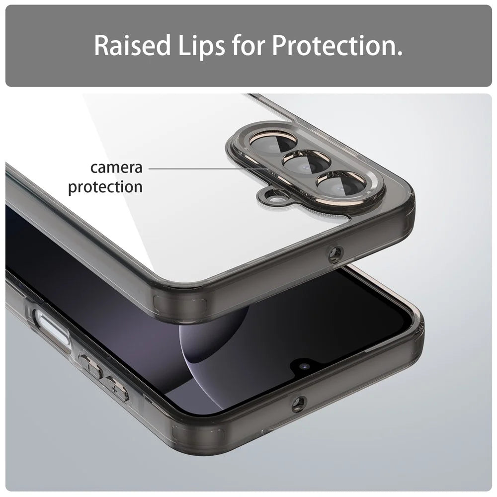 For Samsung Galaxy A17 5G / A17 4G / M17 5G / F17 5G Case TPU + Acrylic Phone Back Cover Anti Yellowing - Black - 7