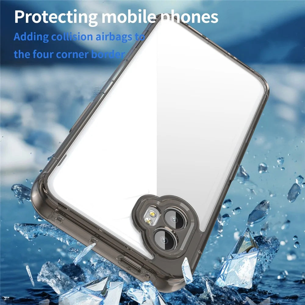 For Samsung Galaxy XCover7 Pro Case TPU + Acrylic Phone Back Cover Anti Yellowing - Black - 6