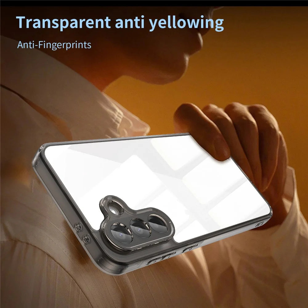 For Samsung Galaxy A36 5G Case TPU + Acrylic Phone Back Cover Anti Yellowing - Black - 4