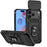 For iPhone 17 Pro Case PC + TPU Phone Cover with Lens Protection Kickstand - Black - 1