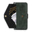 For Samsung Galaxy S24 FE Leather Case Magnetic Closure Wallet Stand Phone Cover with Crossbody Strap - Green - 3