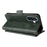 For Samsung Galaxy S24 FE Leather Case Magnetic Closure Wallet Stand Phone Cover with Crossbody Strap - Green - 5