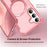 For Samsung Galaxy S25  /  S24 Magnetic Case Kickstand TPU + PC Shockproof Phone Back Cover - Pink - 3