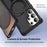 For Samsung Galaxy S25 Ultra Magnetic Case Kickstand TPU + PC Shockproof Phone Back Cover - Black - 3