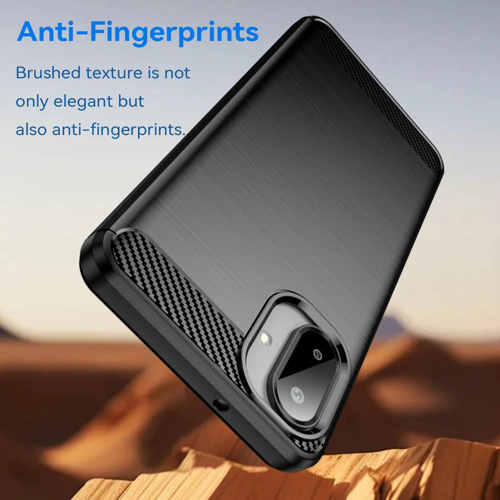 WANLONFENG For Samsung Galaxy A08 4G / A07 4G Case with Screen Film  LS Series Big Lens Hole Brushed Texture TPU Phone Cover - Black - 4