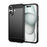 WANLONFENG For iPhone 16 Case with Screen Film  LS Series Big Lens Hole Brushed Texture TPU Phone Cover - Black - 2