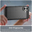 WANLONFENG For iPhone 16 Case with Screen Film  LS Series Big Lens Hole Brushed Texture TPU Phone Cover - Black - 6