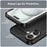 WANLONFENG For iPhone 16 Case with Screen Film  LS Series Big Lens Hole Brushed Texture TPU Phone Cover - Black - 7