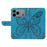 For iPhone 18 Pro Max / 17 Pro Max Case Butterfly Pattern PU Leather Folio Flip Phone Cover -  Blue - 3