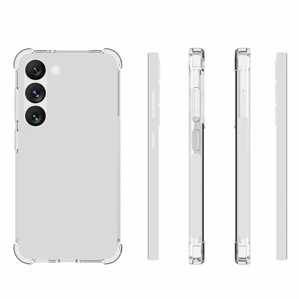 For Samsung Galaxy S23 Mobile Phone Shell Shockprook TPU Cover Textured Four Corners Drop-resistant Back Case - 6