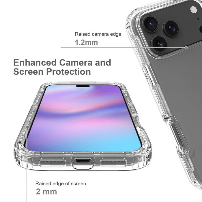 For iPhone 17 Pro Case TPU PC 2 in 1 Dropproof Clear Phone Cover - 3