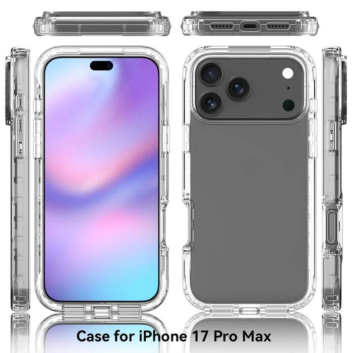 For iPhone 17 Pro Case TPU PC 2 in 1 Dropproof Clear Phone Cover - 6