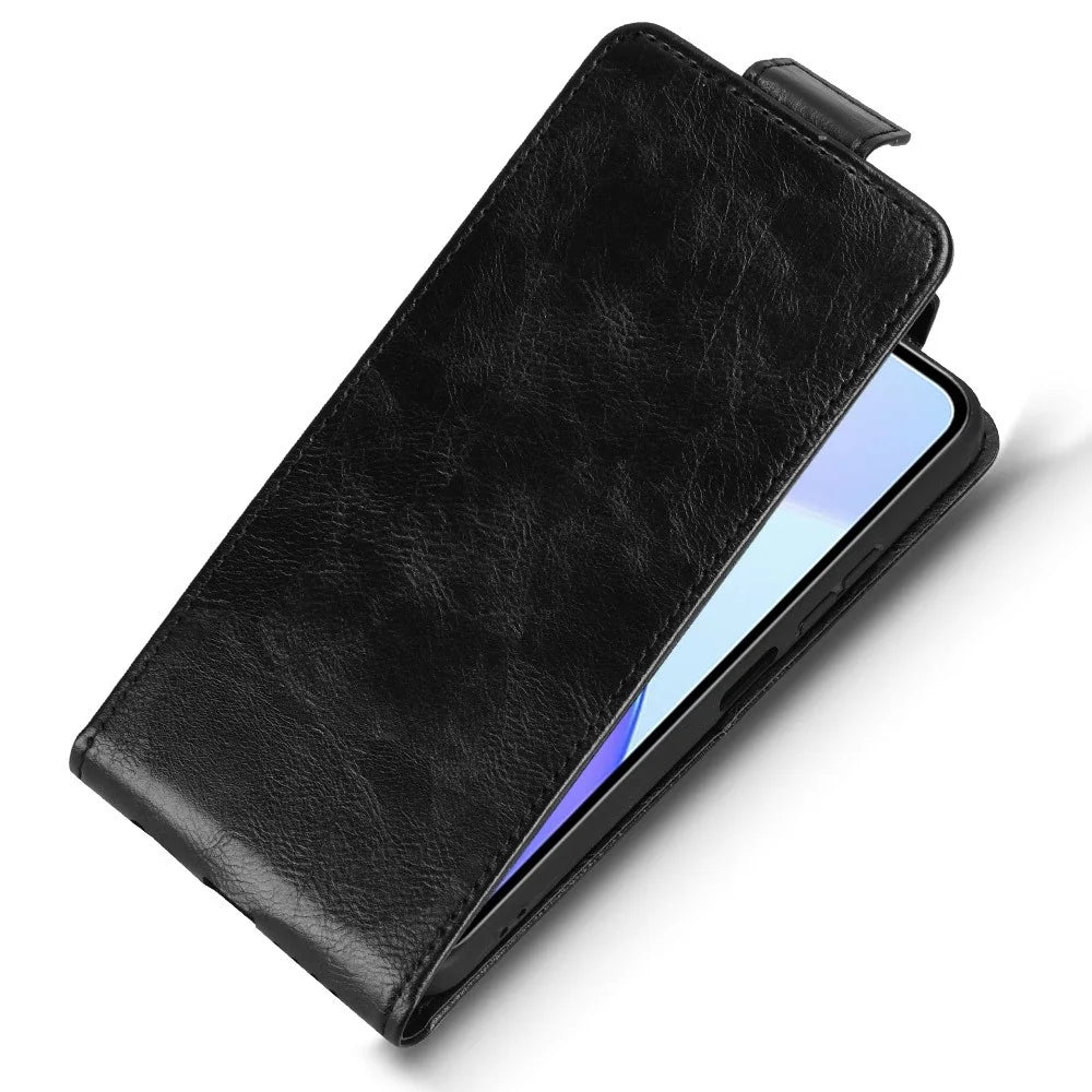 For TECNO Pop 10  /  Infinix Smart 10 Stand Case Magnetic Clasp Vertical Flip Leather Phone Cover with Card Holder - Black - 4